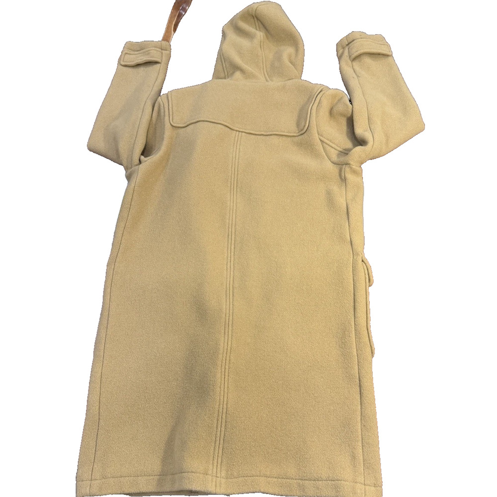 Vintage Abercrombie & Fitch HOODED Camel Color Topcoat Sz S - Fabric made Italy - Picture 3 of 11